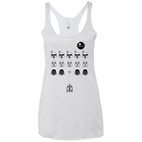 T-Shirts Heather White / X-Small Dark Invaders Women's Triblend Racerback Tank