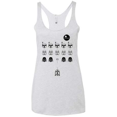 T-Shirts Heather White / X-Small Dark Invaders Women's Triblend Racerback Tank
