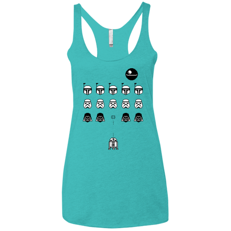 T-Shirts Tahiti Blue / X-Small Dark Invaders Women's Triblend Racerback Tank