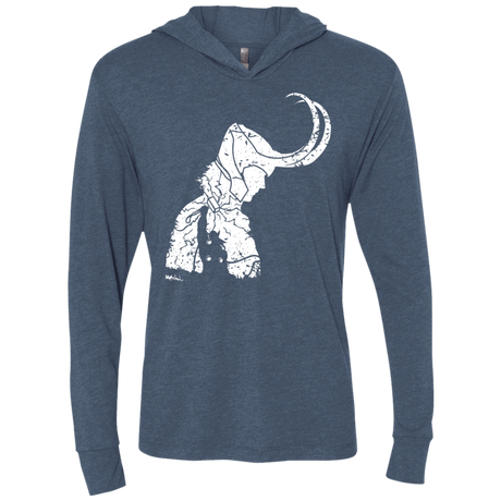 T-Shirts Indigo / X-Small Dark Lord Shadow Triblend Long Sleeve Hoodie Tee