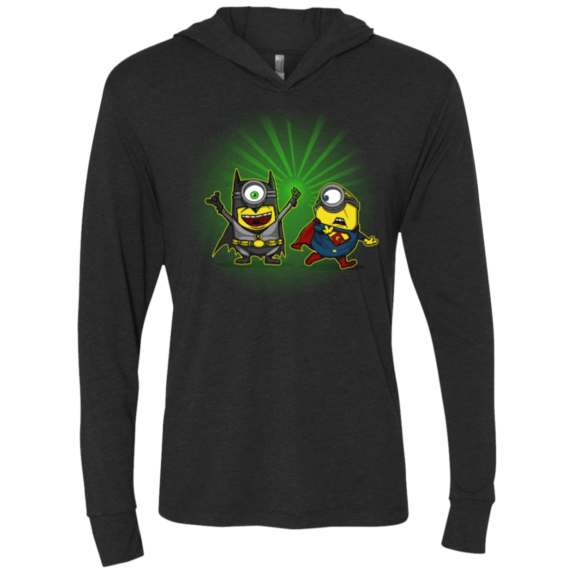 T-Shirts Vintage Black / X-Small Dark Minion VS False God Triblend Long Sleeve Hoodie Tee