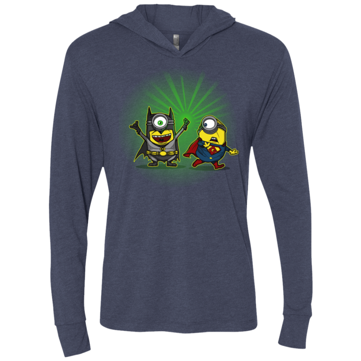 T-Shirts Vintage Navy / X-Small Dark Minion VS False God Triblend Long Sleeve Hoodie Tee