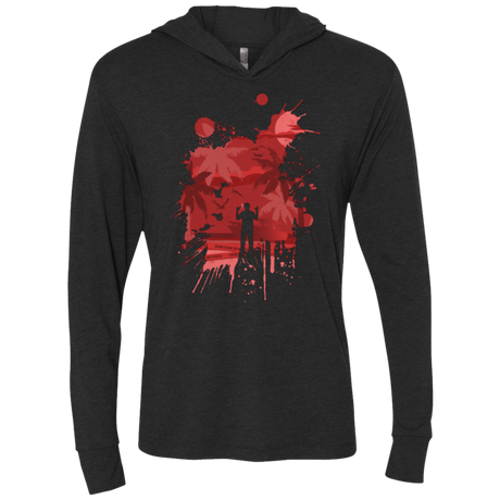 T-Shirts Vintage Black / X-Small Dark Passenger Triblend Long Sleeve Hoodie Tee