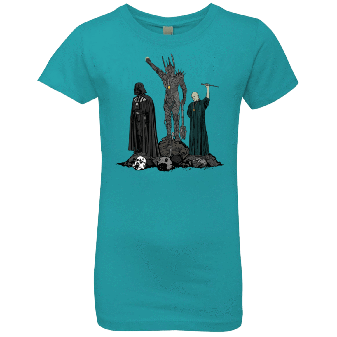 T-Shirts Tahiti Blue / YXS Dark Power Girls Premium T-Shirt