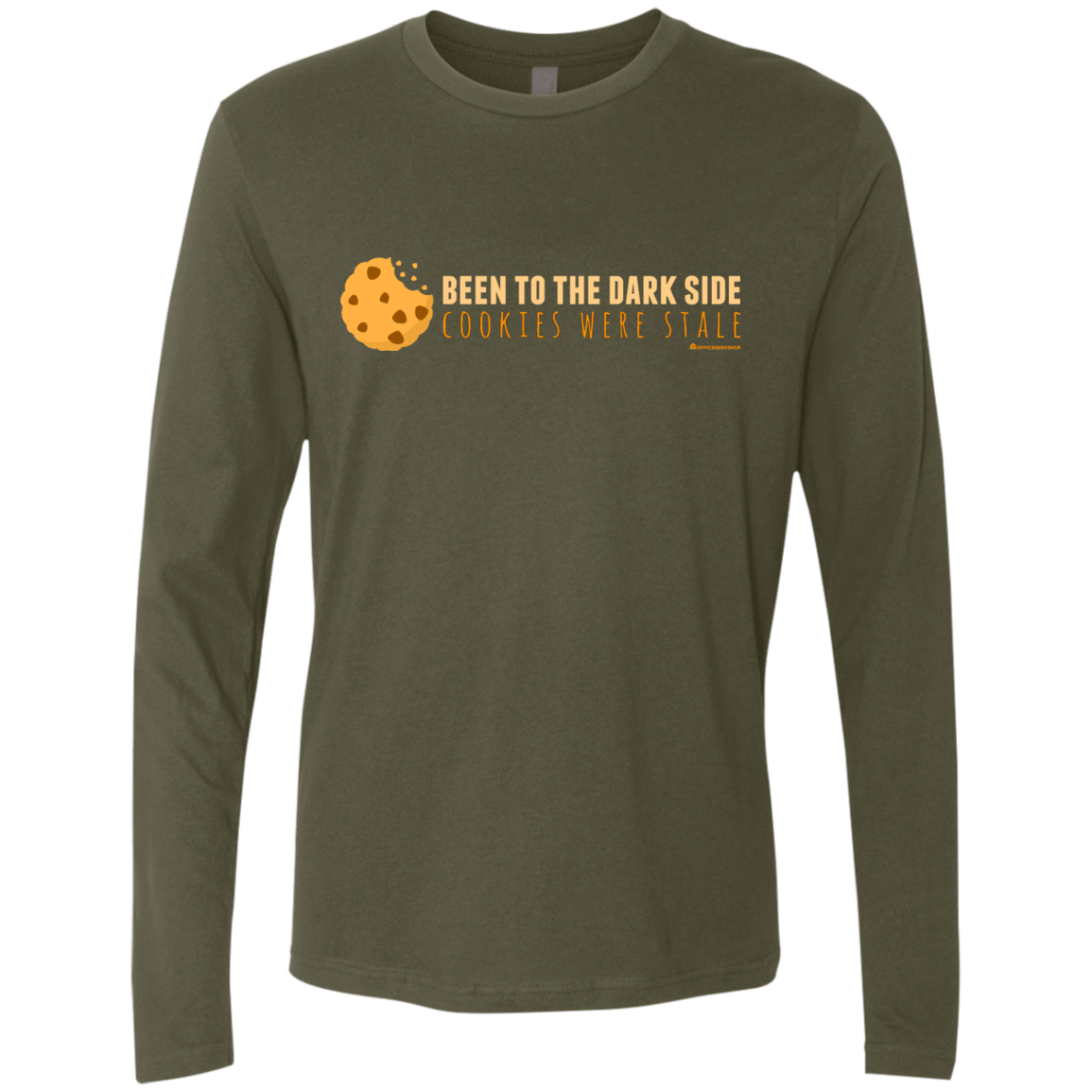 T-Shirts Military Green / Small Dark Side Cookies Men's Premium Long Sleeve