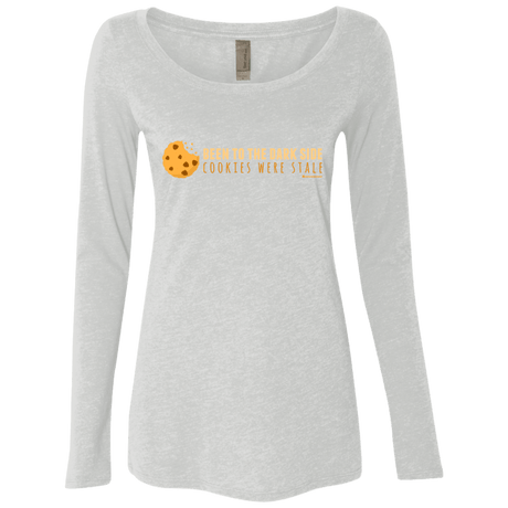 T-Shirts Heather White / Small Dark Side Cookies Women's Triblend Long Sleeve Shirt