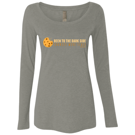 T-Shirts Venetian Grey / Small Dark Side Cookies Women's Triblend Long Sleeve Shirt