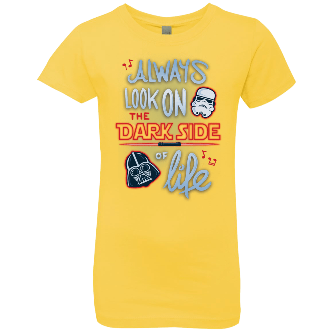 T-Shirts Vibrant Yellow / YXS Dark Side of Life Girls Premium T-Shirt