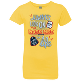 T-Shirts Vibrant Yellow / YXS Dark Side of Life Girls Premium T-Shirt