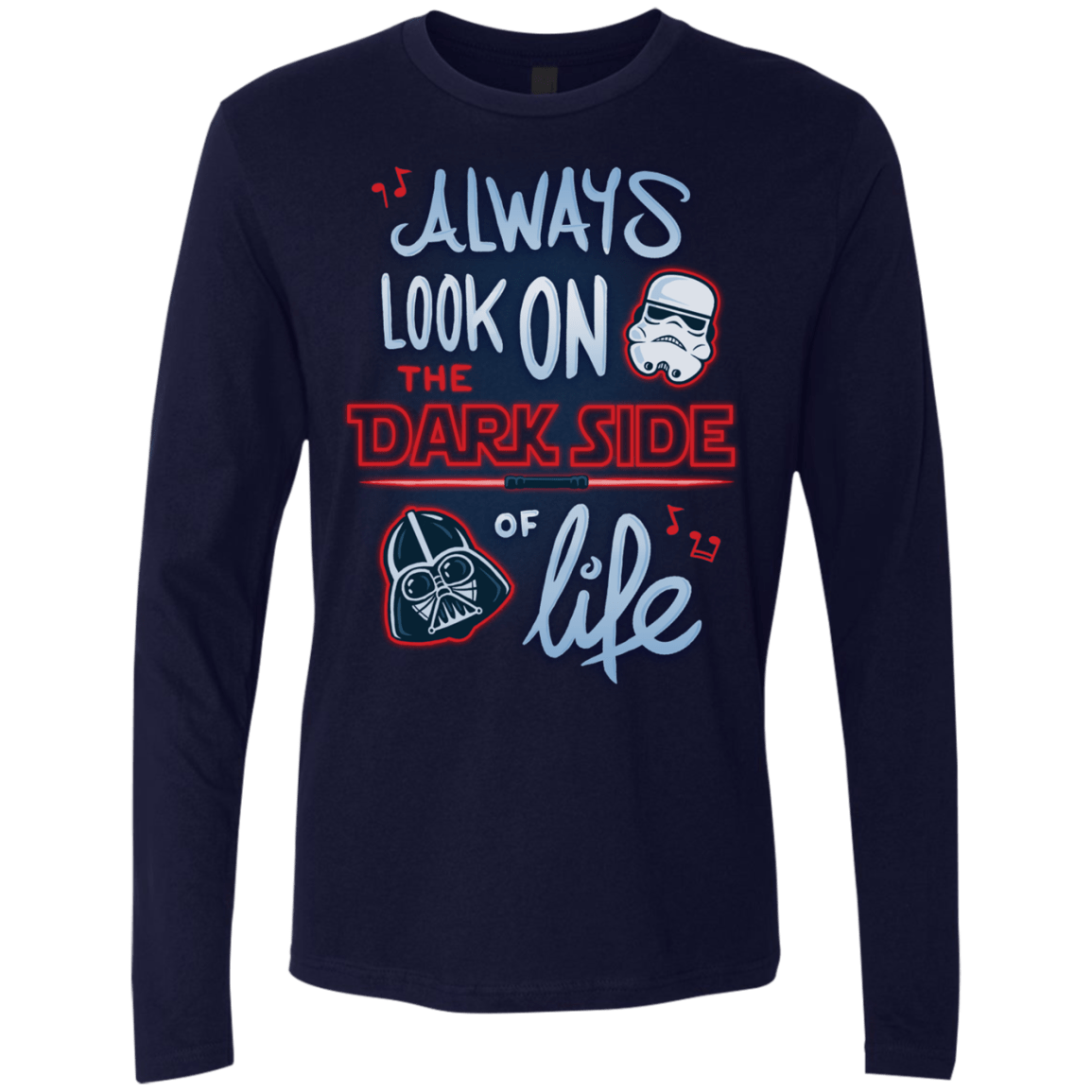 T-Shirts Midnight Navy / Small Dark Side of Life Men's Premium Long Sleeve