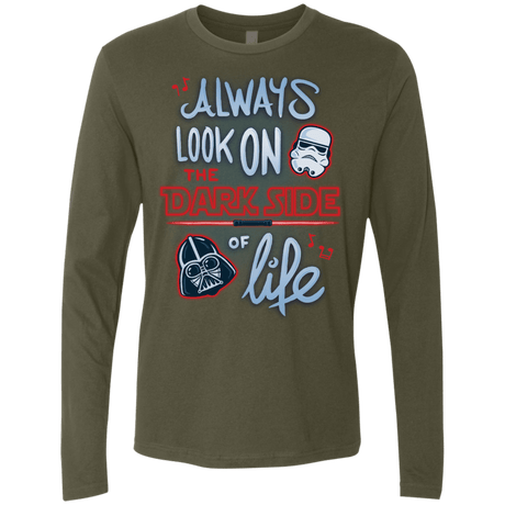 T-Shirts Military Green / Small Dark Side of Life Men's Premium Long Sleeve