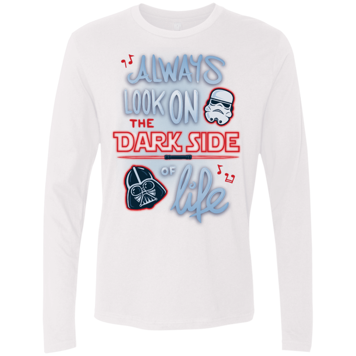 T-Shirts White / Small Dark Side of Life Men's Premium Long Sleeve