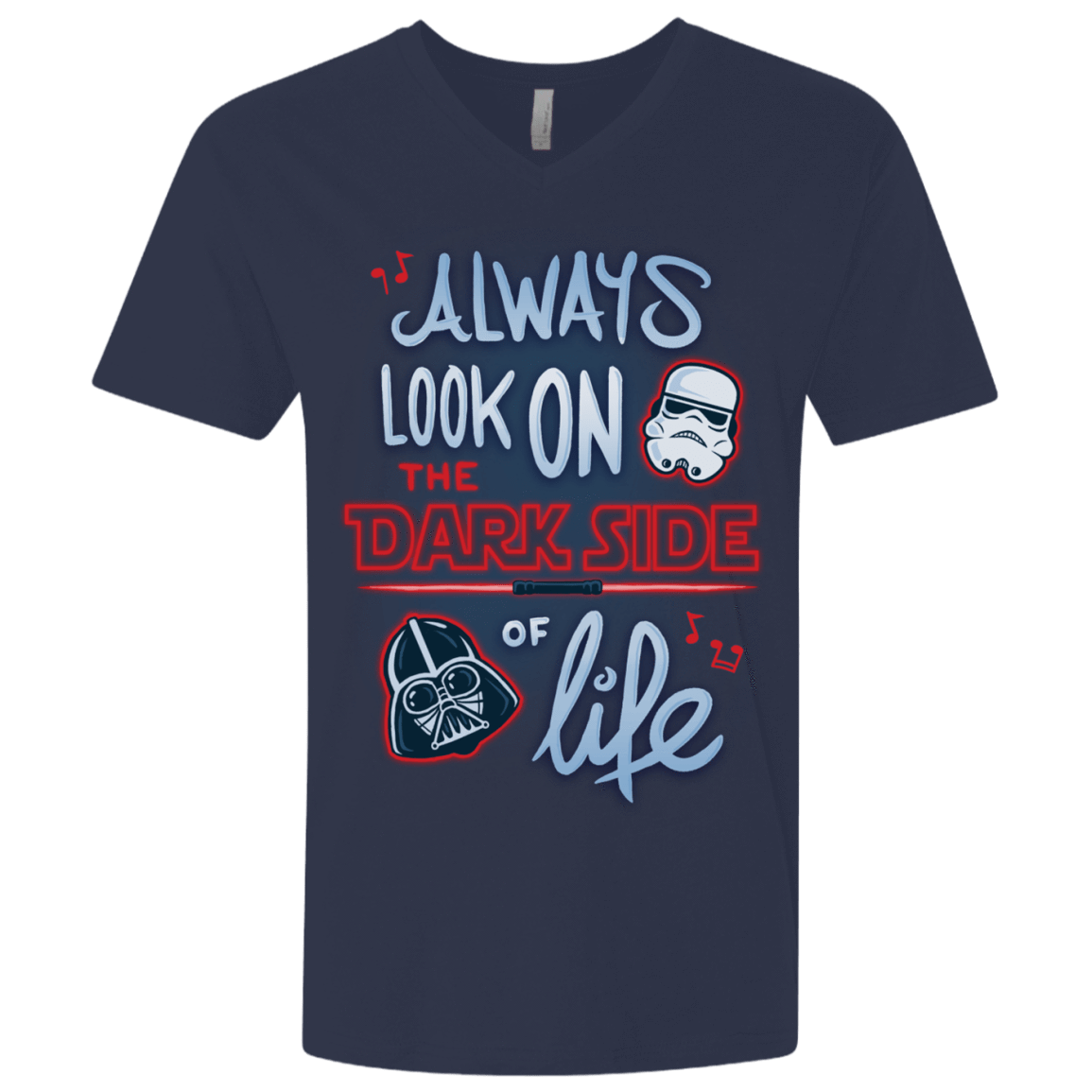 T-Shirts Midnight Navy / X-Small Dark Side of Life Men's Premium V-Neck
