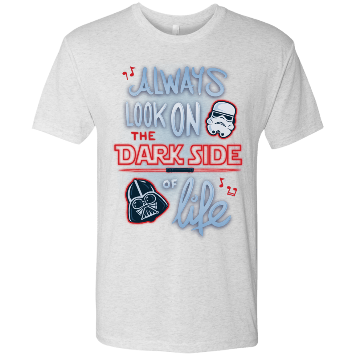 T-Shirts Heather White / Small Dark Side of Life Men's Triblend T-Shirt