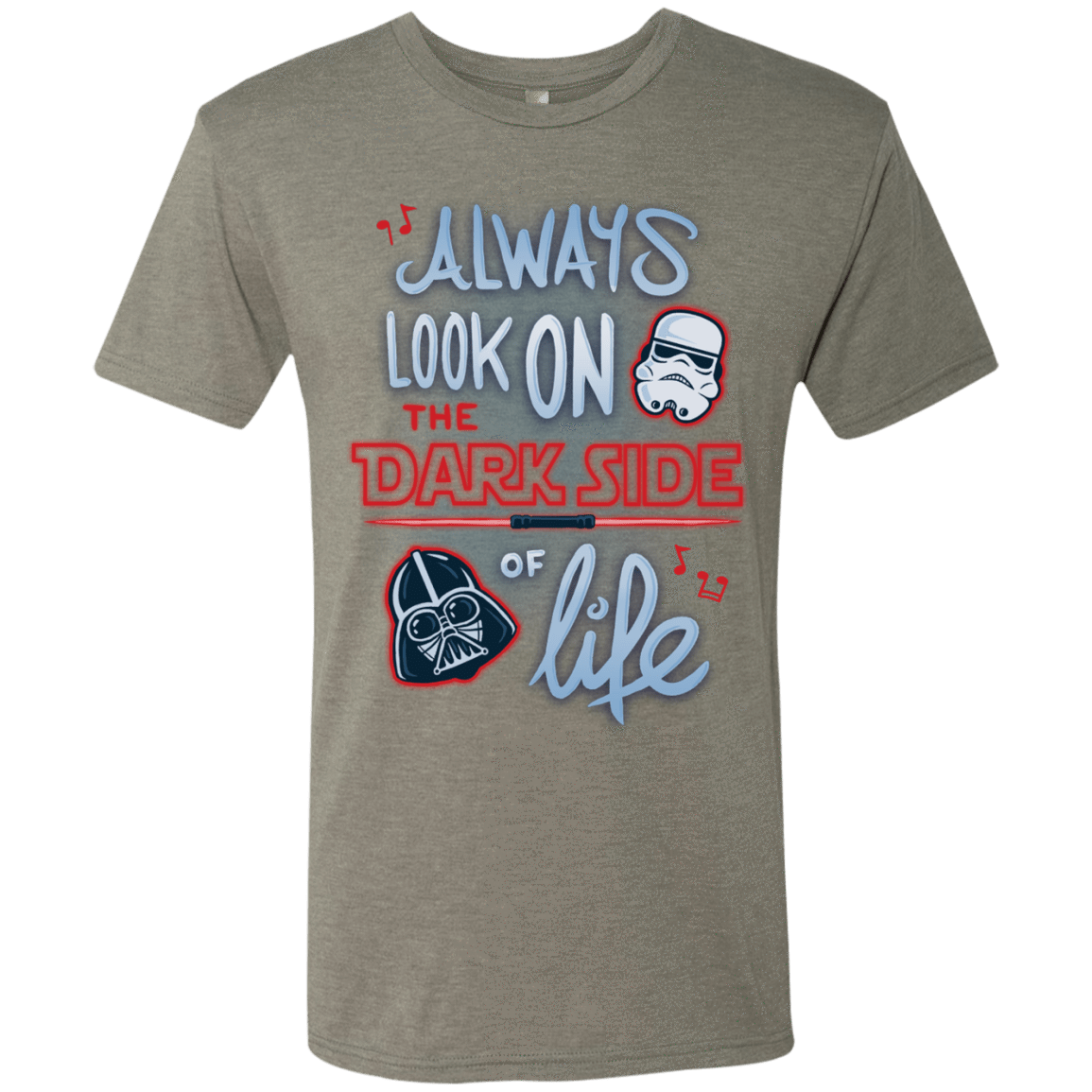 T-Shirts Venetian Grey / Small Dark Side of Life Men's Triblend T-Shirt