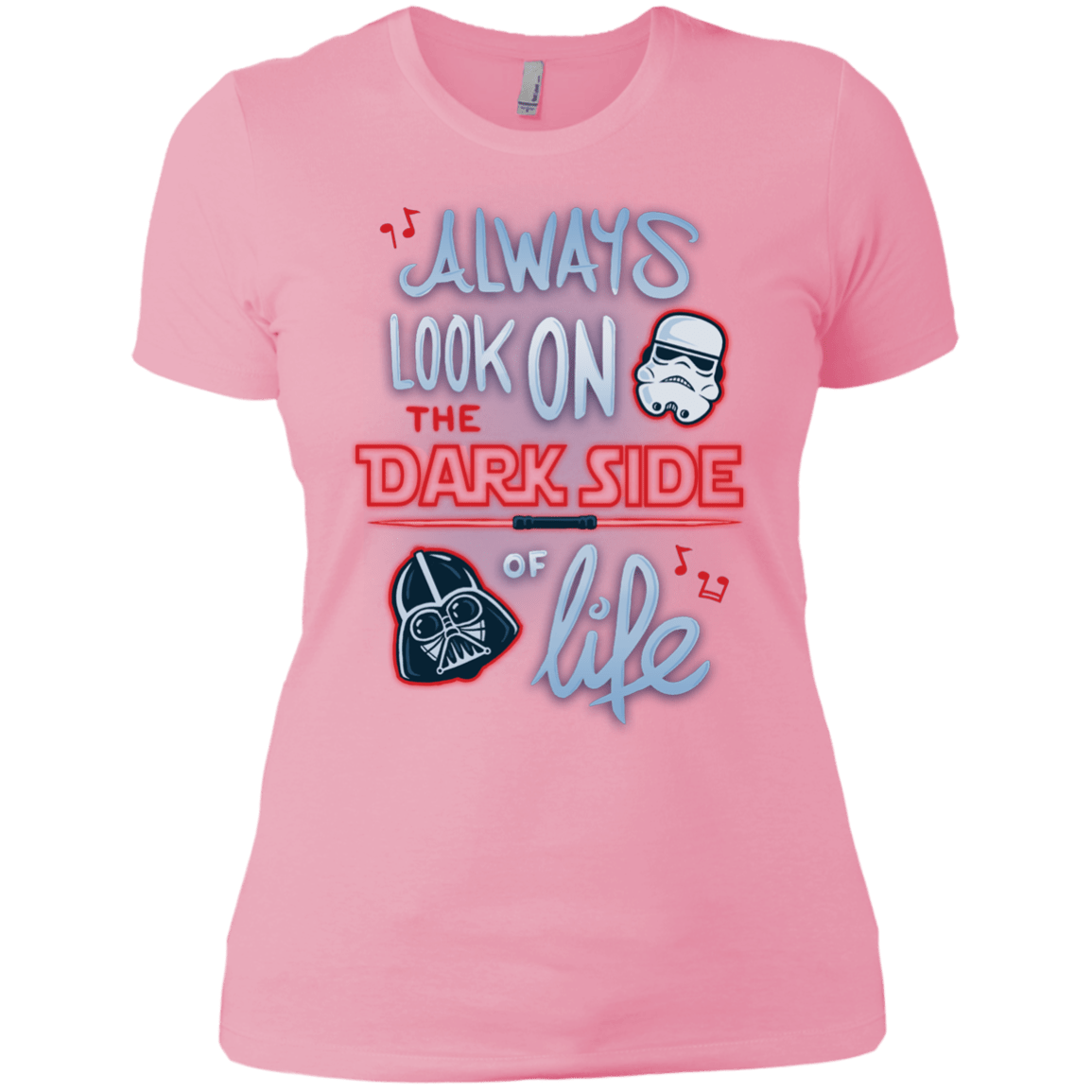 T-Shirts Light Pink / X-Small Dark Side of Life Women's Premium T-Shirt