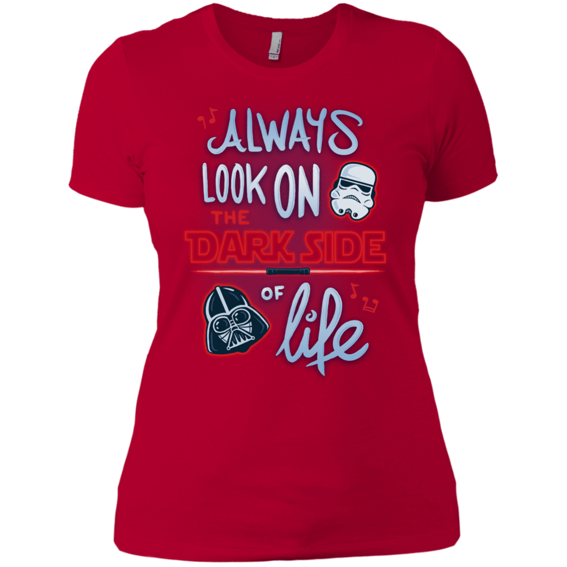 T-Shirts Red / X-Small Dark Side of Life Women's Premium T-Shirt