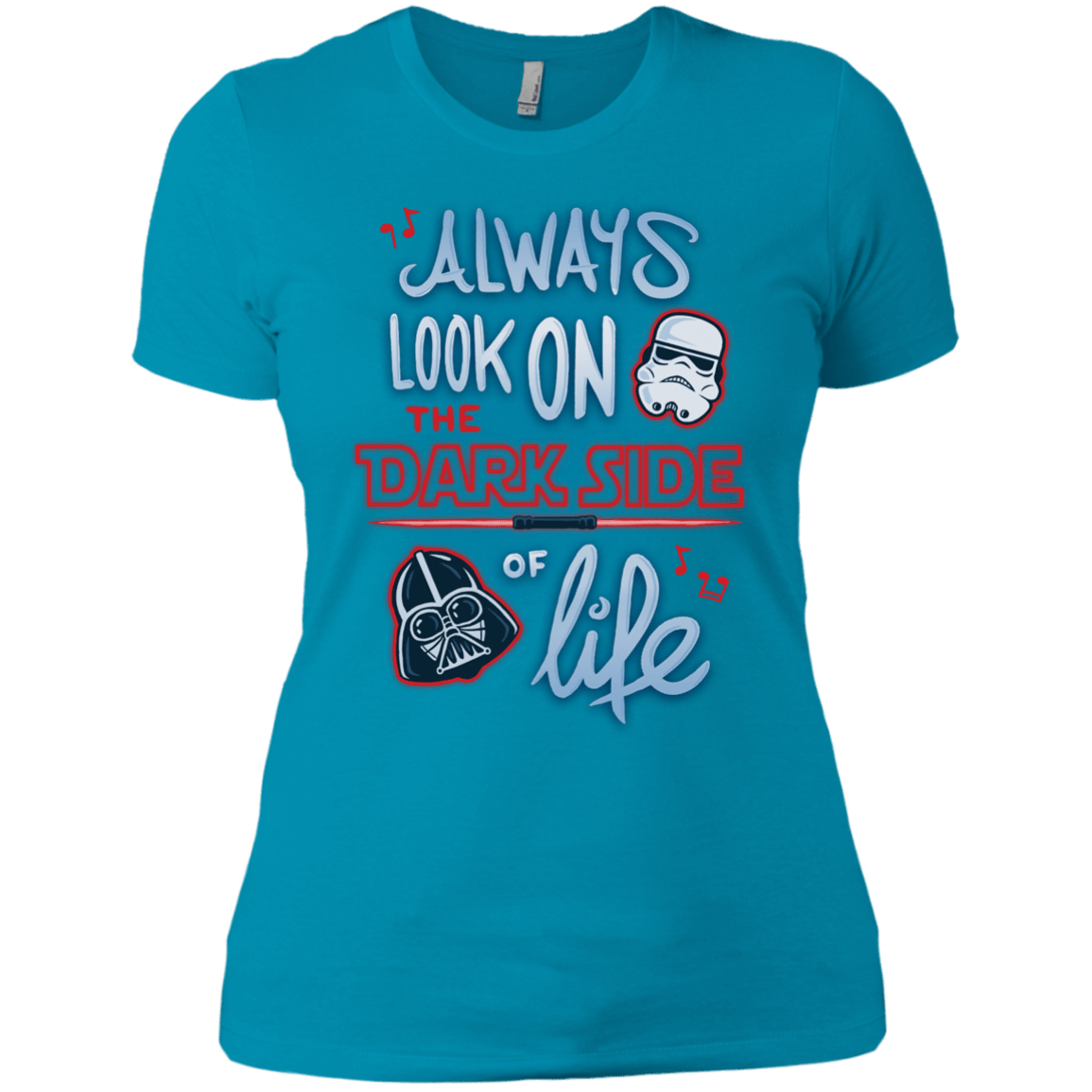 T-Shirts Turquoise / X-Small Dark Side of Life Women's Premium T-Shirt