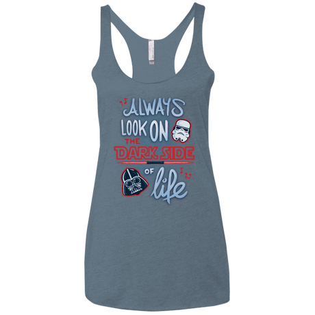 T-Shirts Indigo / X-Small Dark Side of Life Women's Triblend Racerback Tank