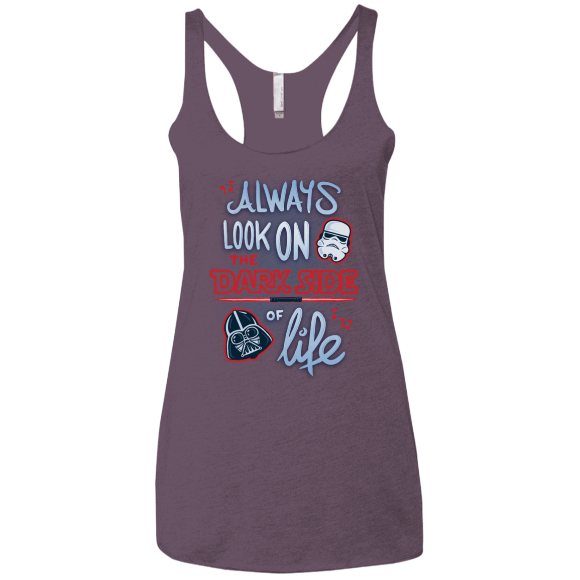 T-Shirts Vintage Purple / X-Small Dark Side of Life Women's Triblend Racerback Tank