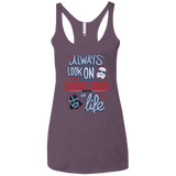 T-Shirts Vintage Purple / X-Small Dark Side of Life Women's Triblend Racerback Tank