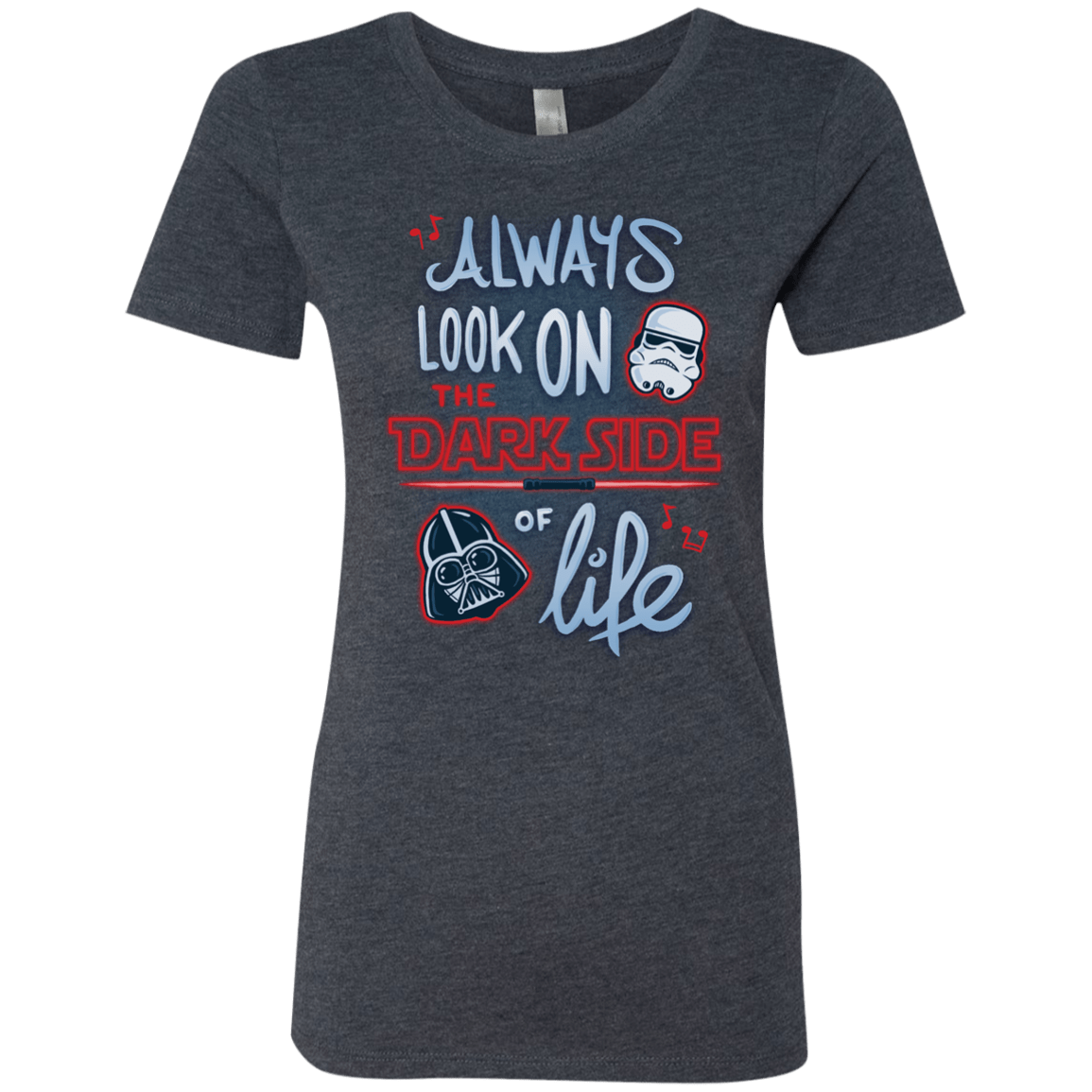 T-Shirts Vintage Navy / Small Dark Side of Life Women's Triblend T-Shirt