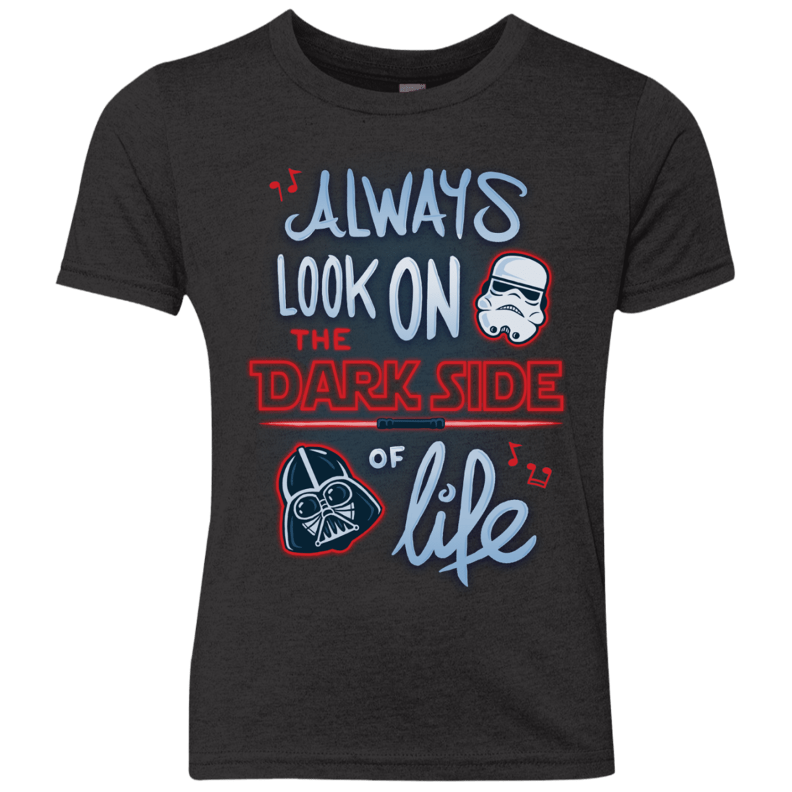 T-Shirts Vintage Black / YXS Dark Side of Life Youth Triblend T-Shirt