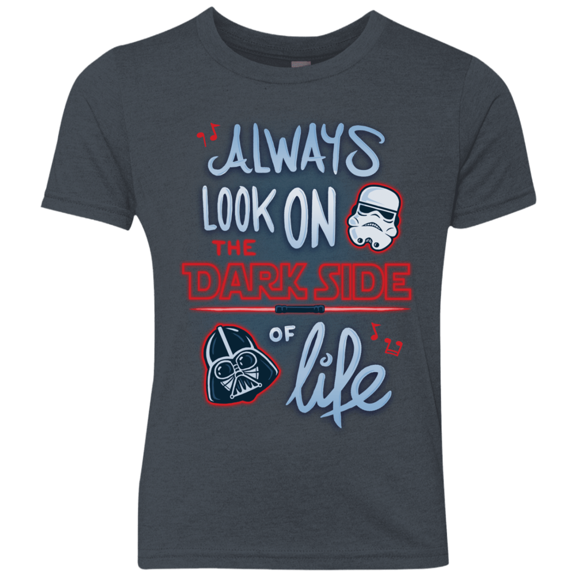 T-Shirts Vintage Navy / YXS Dark Side of Life Youth Triblend T-Shirt