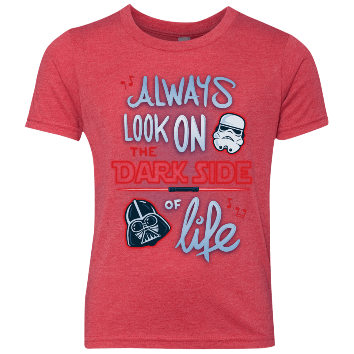 T-Shirts Vintage Red / YXS Dark Side of Life Youth Triblend T-Shirt