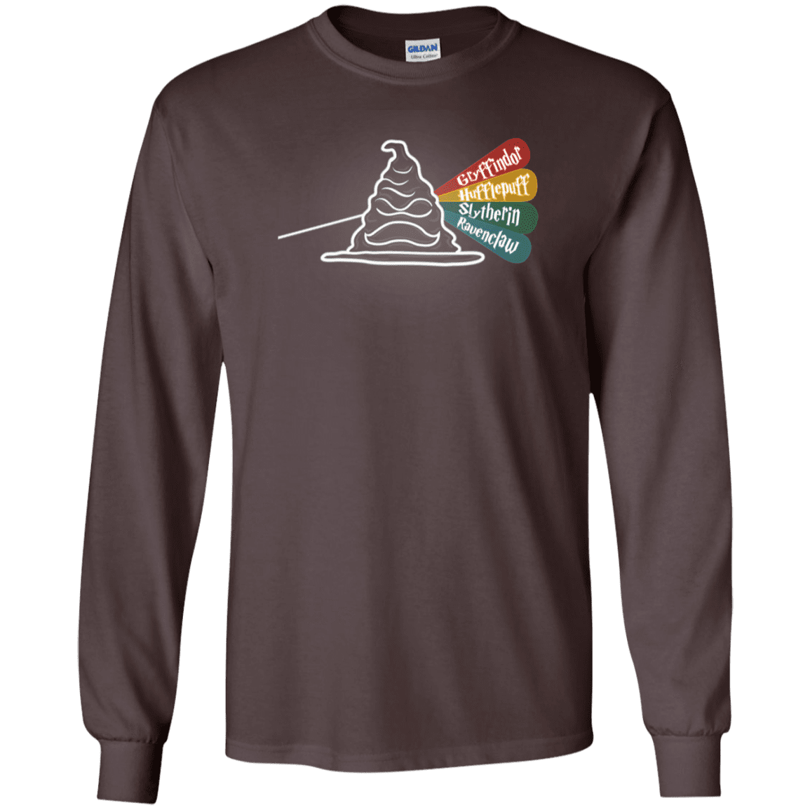 T-Shirts Dark Chocolate / S Dark Side of the Hat Men's Long Sleeve T-Shirt