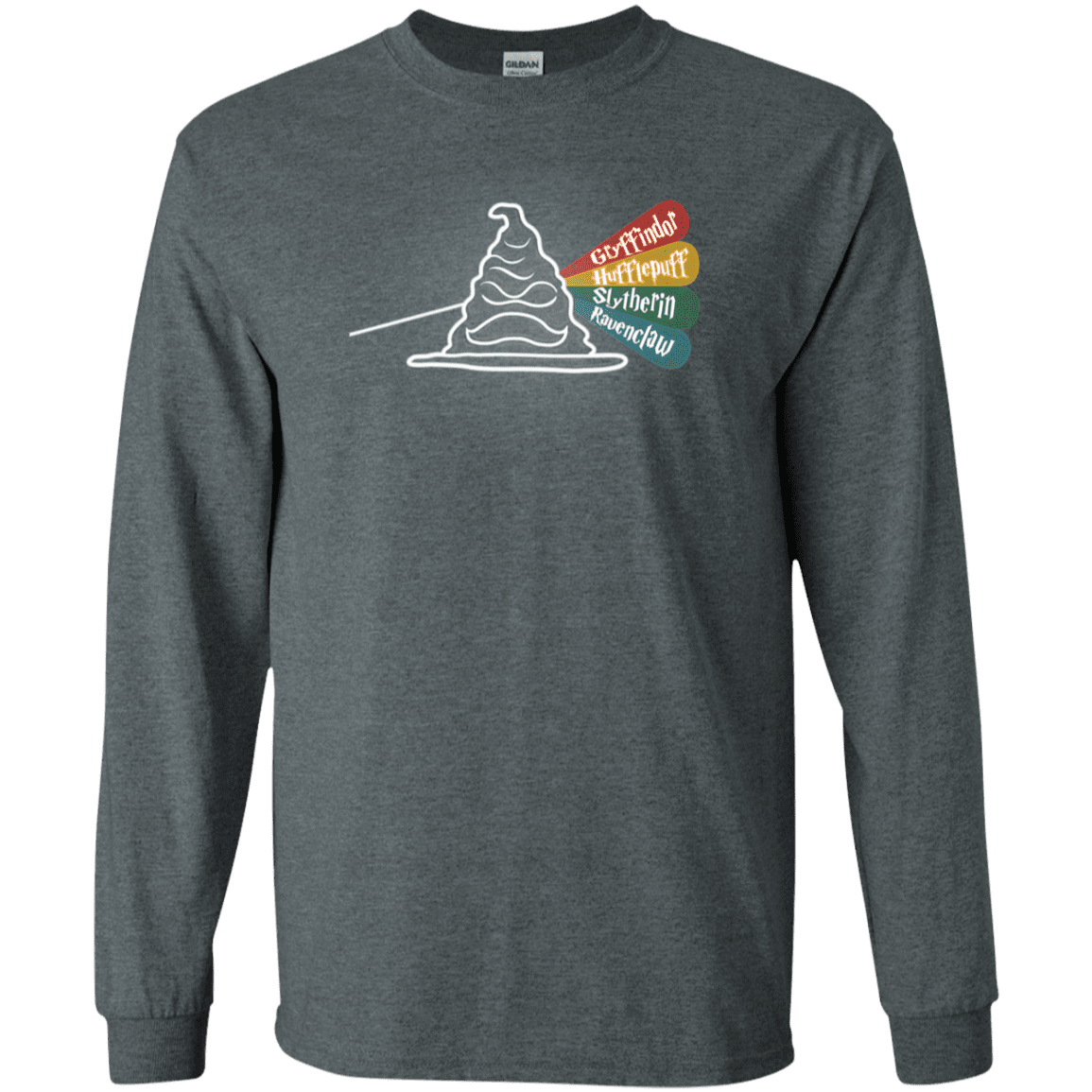 T-Shirts Dark Heather / S Dark Side of the Hat Men's Long Sleeve T-Shirt