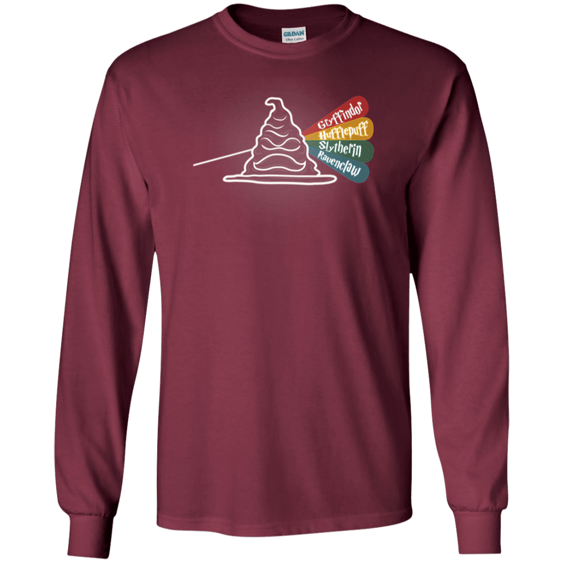 T-Shirts Maroon / S Dark Side of the Hat Men's Long Sleeve T-Shirt