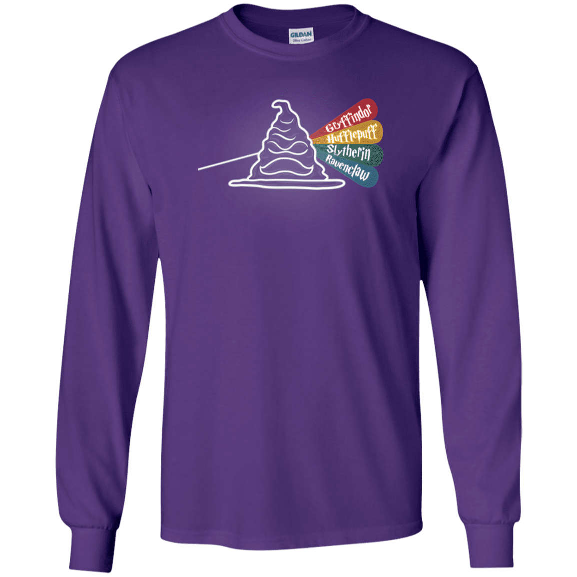 T-Shirts Purple / S Dark Side of the Hat Men's Long Sleeve T-Shirt