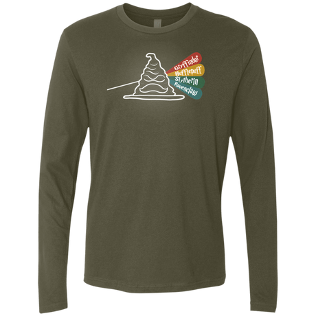 T-Shirts Military Green / S Dark Side of the Hat Men's Premium Long Sleeve