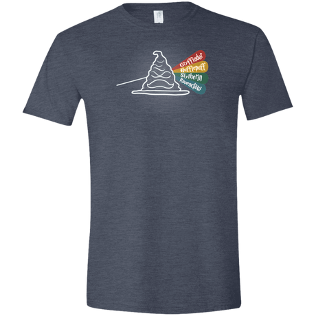 T-Shirts Heather Navy / S Dark Side of the Hat Men's Semi-Fitted Softstyle