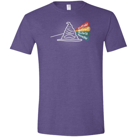 T-Shirts Heather Purple / S Dark Side of the Hat Men's Semi-Fitted Softstyle