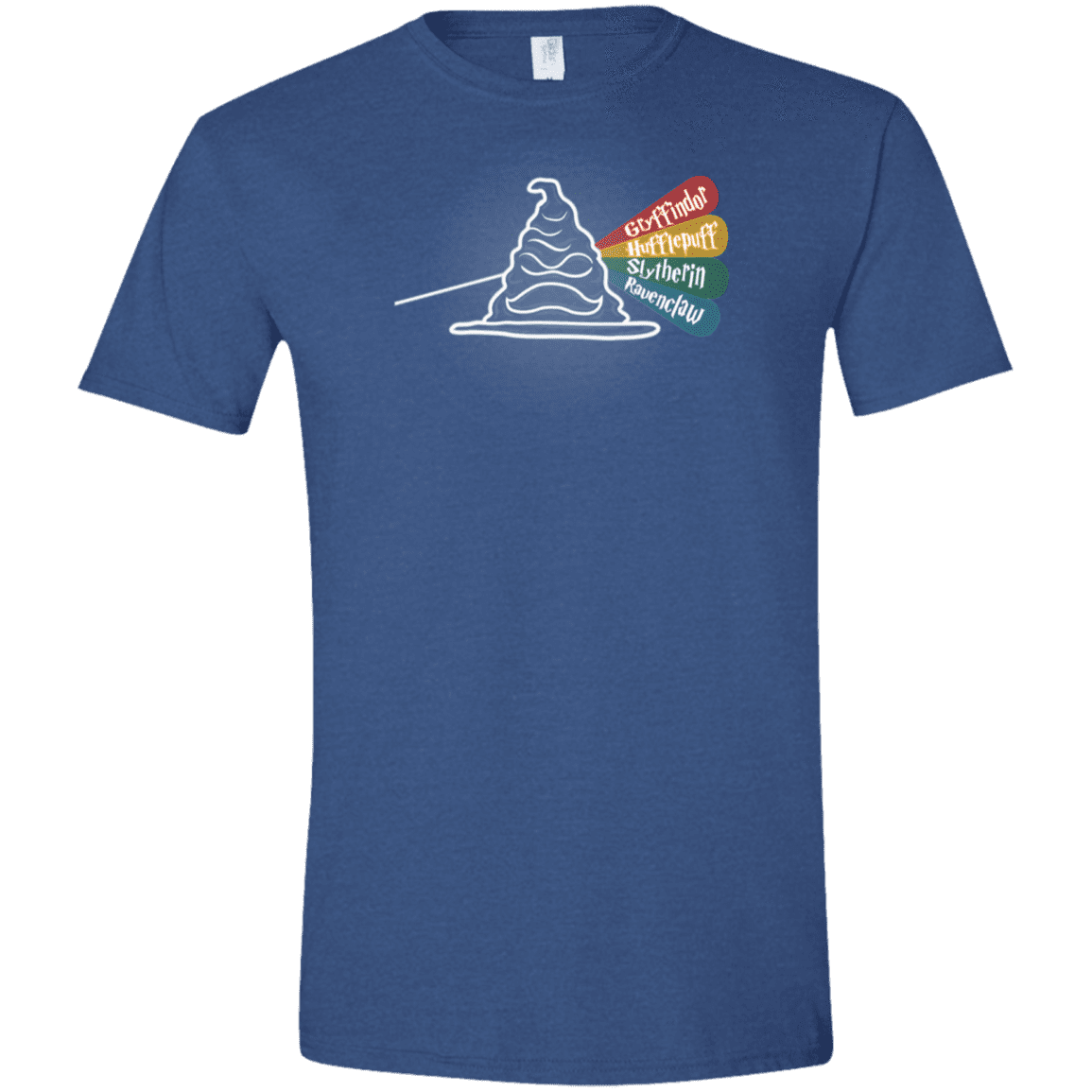 T-Shirts Heather Royal / X-Small Dark Side of the Hat Men's Semi-Fitted Softstyle