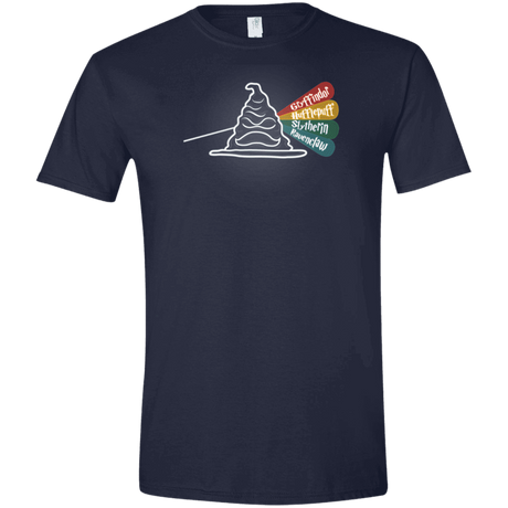 T-Shirts Navy / X-Small Dark Side of the Hat Men's Semi-Fitted Softstyle