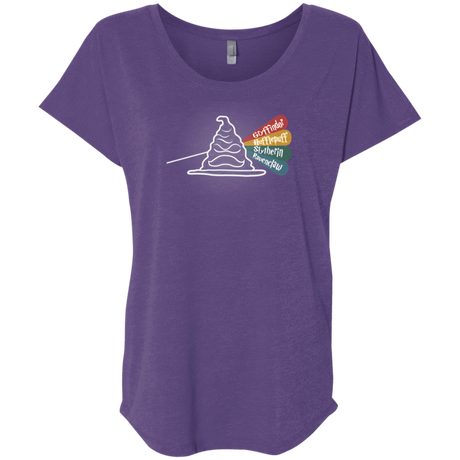 T-Shirts Purple Rush / X-Small Dark Side of the Hat Triblend Dolman Sleeve