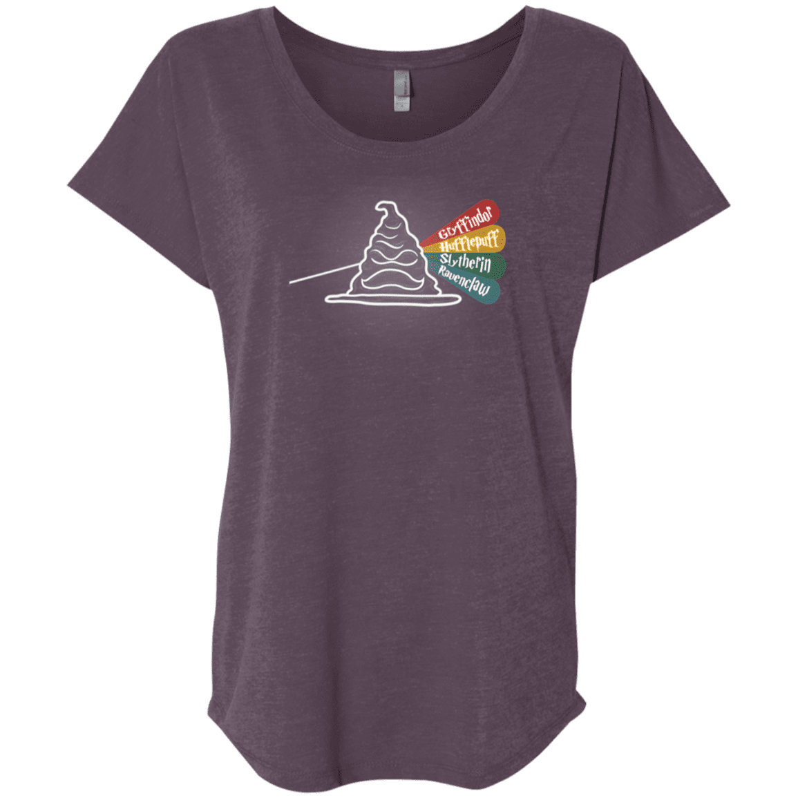 T-Shirts Vintage Purple / X-Small Dark Side of the Hat Triblend Dolman Sleeve