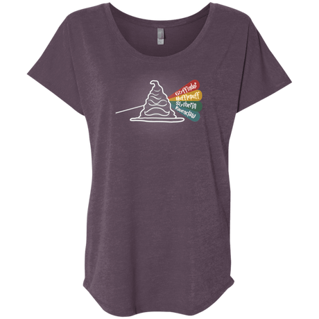 T-Shirts Vintage Purple / X-Small Dark Side of the Hat Triblend Dolman Sleeve