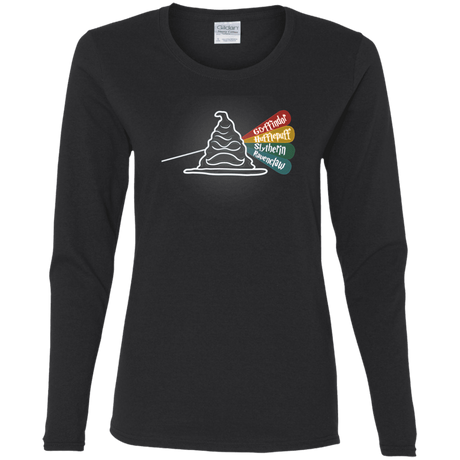 T-Shirts Black / S Dark Side of the Hat Women's Long Sleeve T-Shirt