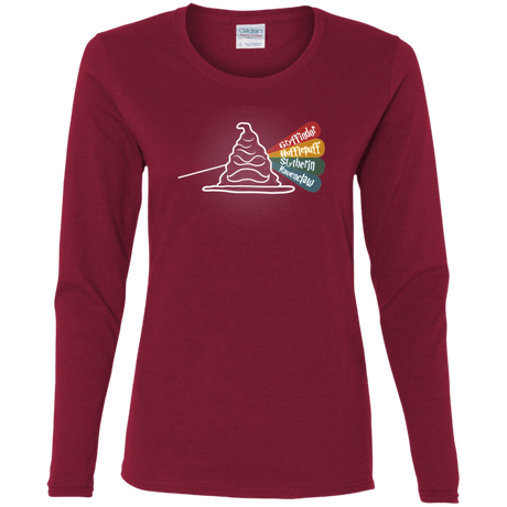 T-Shirts Cardinal / S Dark Side of the Hat Women's Long Sleeve T-Shirt