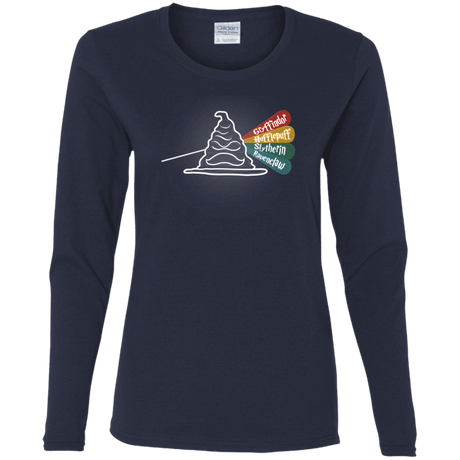 T-Shirts Navy / S Dark Side of the Hat Women's Long Sleeve T-Shirt