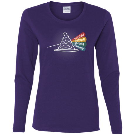 T-Shirts Purple / S Dark Side of the Hat Women's Long Sleeve T-Shirt