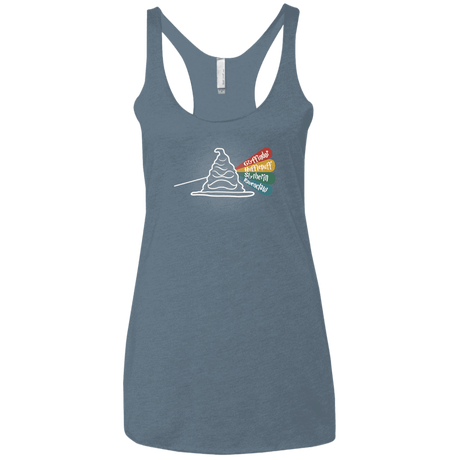 T-Shirts Indigo / X-Small Dark Side of the Hat Women's Triblend Racerback Tank