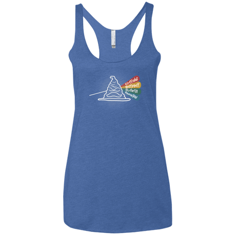 T-Shirts Vintage Royal / X-Small Dark Side of the Hat Women's Triblend Racerback Tank