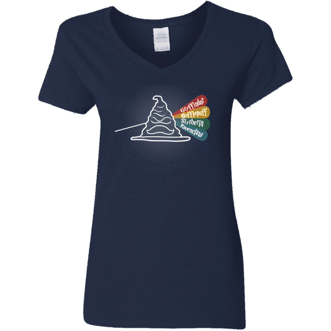 T-Shirts Navy / S Dark Side of the Hat Women's V-Neck T-Shirt