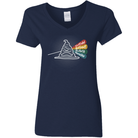 T-Shirts Navy / S Dark Side of the Hat Women's V-Neck T-Shirt