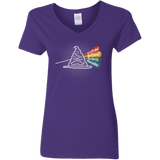 T-Shirts Purple / S Dark Side of the Hat Women's V-Neck T-Shirt